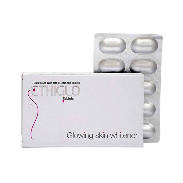 Ethiglo Skin Whitening Tablets with L Glutathione and Alpha Lipoic Acid, 10 Tablets Ethiglo Skin Whitening Tablets with L Glutathione and Alpha Lipoic Acid, 10 Tablets
