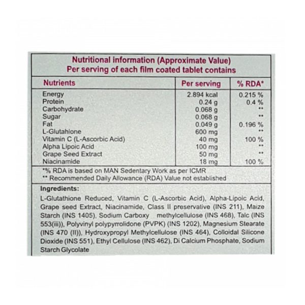 skin whitening tablet