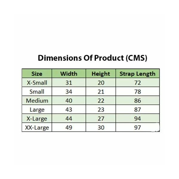 size chart of vissco Arm Sling