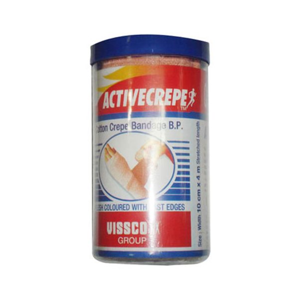 Vissco Active Crepe - Cotton Crepe Bandage B.P. 6 cm x 4 mtr Vissco Active Crepe - Cotton Crepe Bandage B.P. 6 cm x 4 mtr