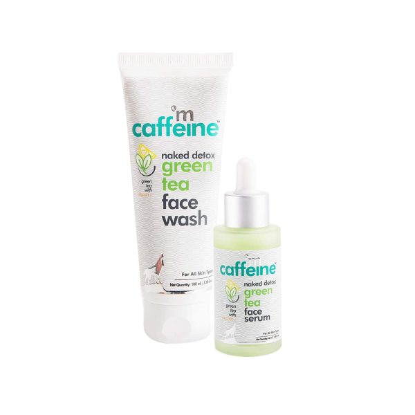 mCaffeine Green Tea Day Hydration Routine Face Wash 100ml mCaffeine Green Tea Face Wash 100ml and Green Tea Face Serum 40ml