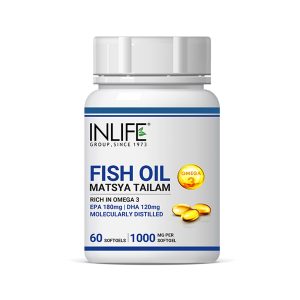 Inlife Fish Oil Capsules Omega 3 1000mg