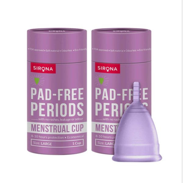 Sirona Reusable Menstrual Cup Duo – Odour & Rash Free, Leakage Proof, Ultra Soft & Comfortable (Pack of 2) Sirona Reusable Menstrual Cup Duo – Odour & Rash Free, Leakage Proof, Ultra Soft & Comfortable (Pack of 2)