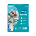 Dignity Premium Adult Pull Up Diapers Medium Wait Size 24-53 Inches – 10 Diapers