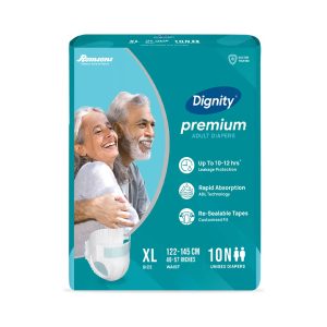 Dignity Premium Adult Diapers, XL, Waist