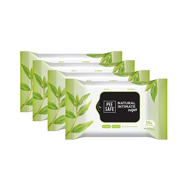 Pee Safe Natural Intimate Wipes – 10 Count (Pack of 4) Pee Safe Natural Intimate Wipes – 10 Count (Pack of 4)