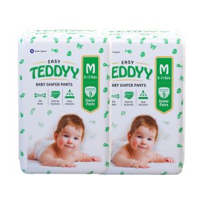 Teddyy Baby Pants Easy Medium - 9 Diapers (Pack of 2)