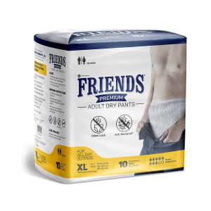 Friends Premium Adult Diapers, Pant Style (XL) 10 Diapers