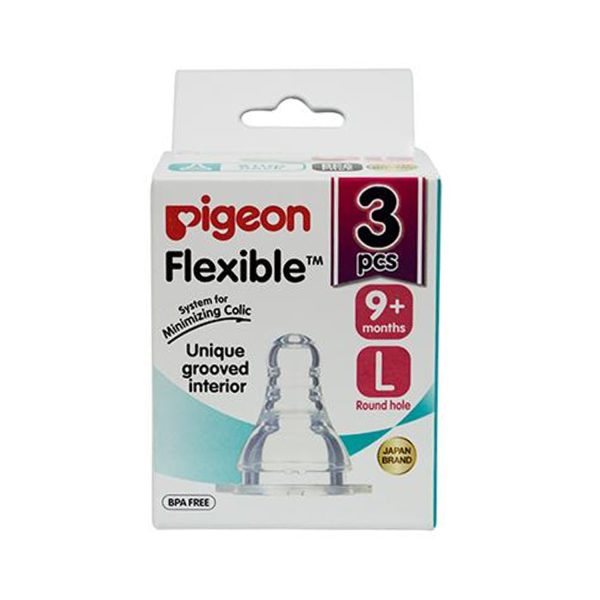 Pigeon Peristaltic Nipple (Slim Neck)- (L) 3 Pcs Pigeon Peristaltic Nipple (Slim Neck)- (L) 3 Pcs