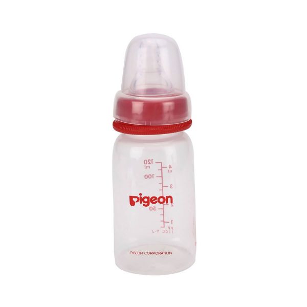 Pigeon Peristaltic Nursing Bottle KPP 120 ml with 2 Nipple ‘S’ Size Red Pigeon Peristaltic Nursing Bottle KPP 120 ml with 2 Nipple ‘S’ Size Red