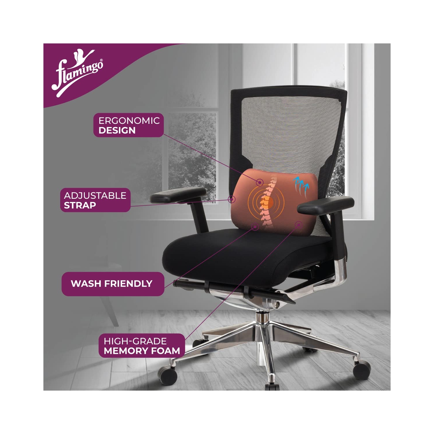 Flamingo Back Rest – Small OC2145 (2)