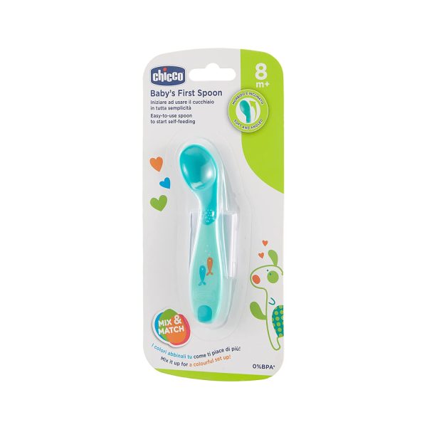 Chicco First Spoon 8M+ Blue Chicco First Spoon 8M+ Blue