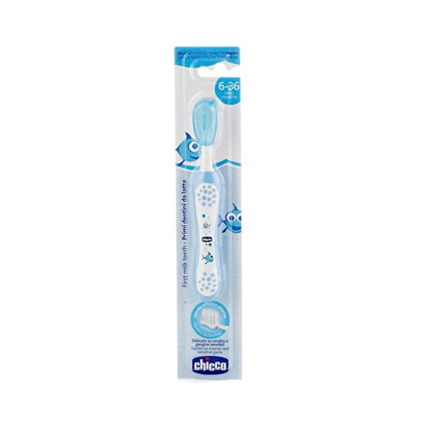 Chicco Baby Tooth Brush 6-36 M (Blue) Chicco Baby Tooth Brush 6-36 M (Blue)