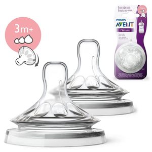 Philips Avent Natural Teats Variable Flow 3M+ (Set of 2)