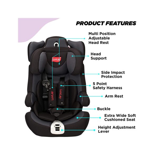 Features of LuvLap Active Baby Car Seat