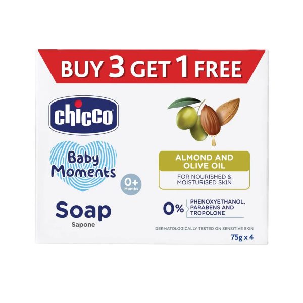Chicco Baby Soap 3+1 (75gm) Chicco Baby Soap 3+1 (75gm)