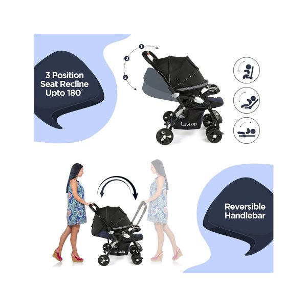 Luvlap Galaxy Stroller Black