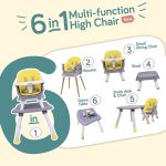 Luvlap Multifunction 6 in 1 Baby High Chair