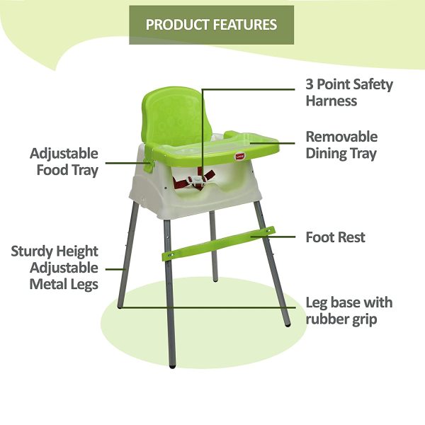 LuvLap Booster High Chair green