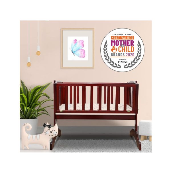 Luvlap wooden cot c-10 cherry red