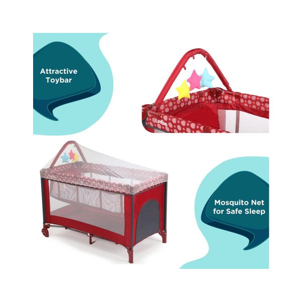 Luvlap Elegant Baby Playpen red