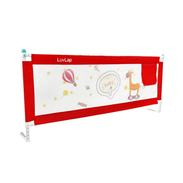 LuvLap Comfy Baby Bed Rails red