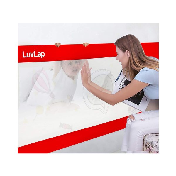 LuvLap Comfy Baby Bed Rails red