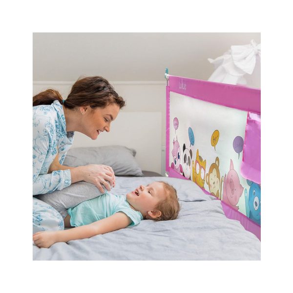 LuvLap Comfy Baby Bed Rails pink