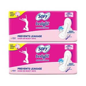 Sofy Bodyfit Pads Regular – 18 Pads (Pack of 2)