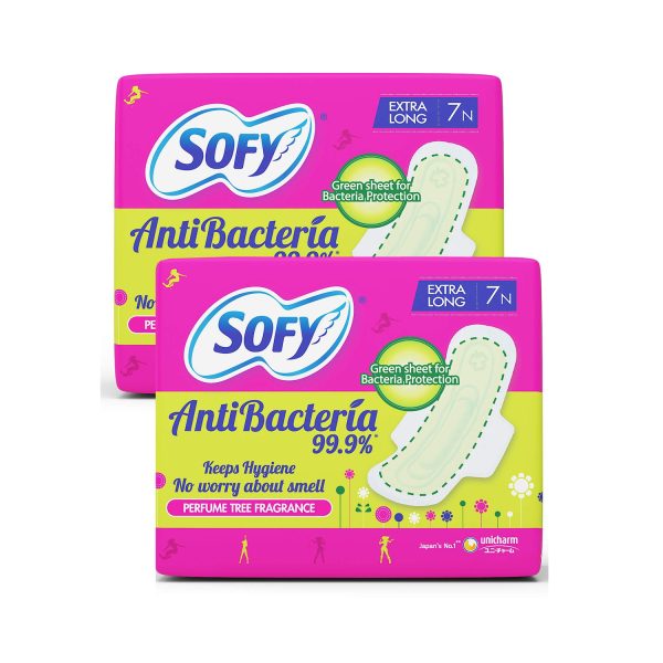 Sofy AntiBacteria Extra Long – 7 Pads (Pack of 2) Sofy AntiBacteria Extra Long – 7 Pads (Pack of 2)