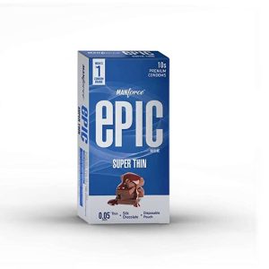 Manforce Epic Condoms Super Thin Silk Chocolate (10 Condoms in 1 Pack)
