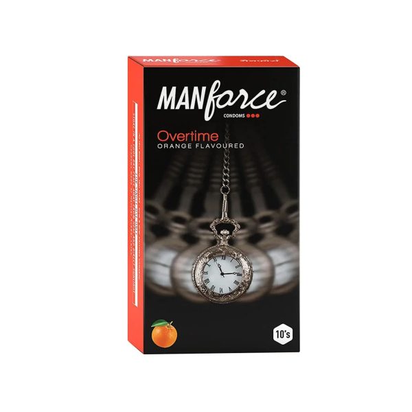Manforce Overtime Condoms Orange Flavoured (10 Condoms in 1 Pack) Manforce Overtime Condoms Orange Flavoured (10 Condoms in 1 Pack)