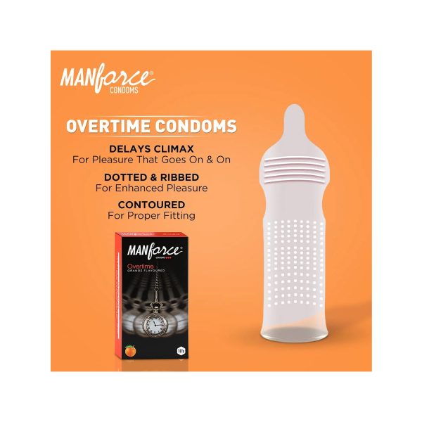 Manforce Overtime Condoms Orange Flavoured