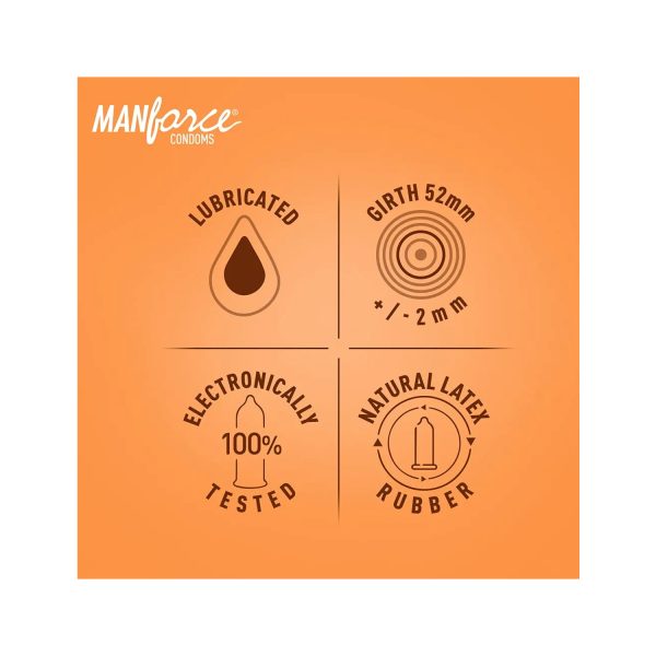 Manforce Overtime Condoms Orange Flavoured