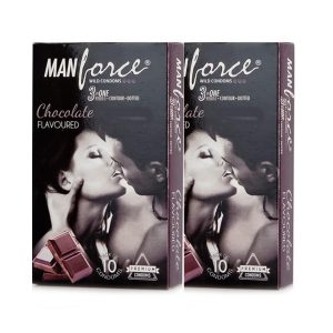Manforce Wild 3 in 1 Condoms Chocolate (10 Condoms in 1 Pack) – Pack of 2