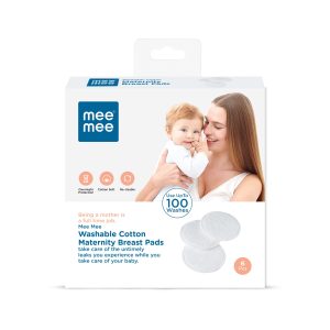 Mee Mee Washable Cotton Maternity Breast Pads- Cotton (Pack of 6)