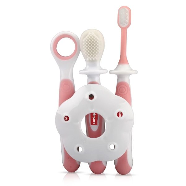 artboard_1_20 LuvLap Baby Training Toothbrush Set white pink