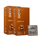 Skore Condoms Chocolate Flavoured (10 Condoms in 1 Pack) – Pack of 2