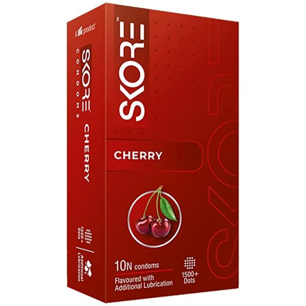Skore Condoms Cherry Flavoured (10 Condoms in 1 Pack) Skore Condoms Cherry Flavoured (10 Condoms in 1 Pack)