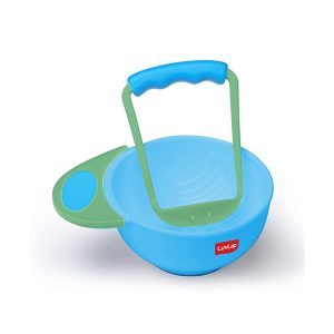 LuvLap Baby Food Grinding Cum Feeding Bowl (Green and Blue)