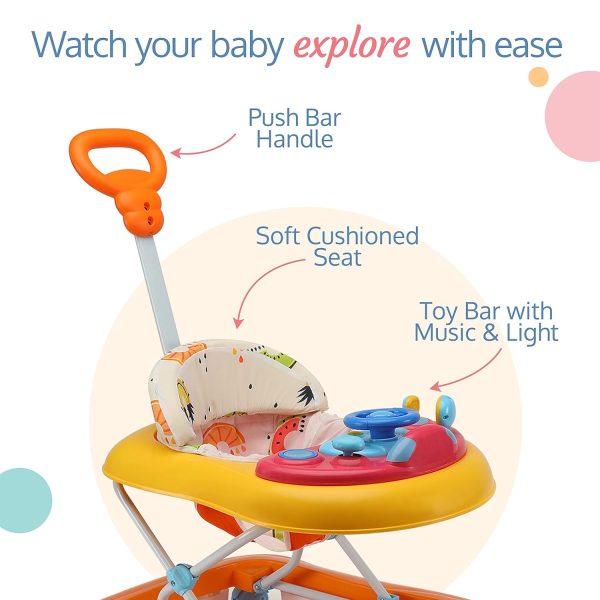 LuvLap Sunshine Baby Walker Orange