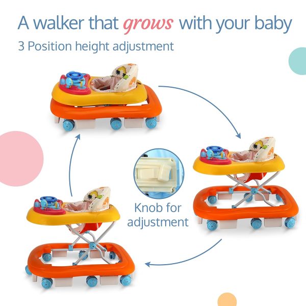 3 height adjustment LuvLap Sunshine Baby Walker