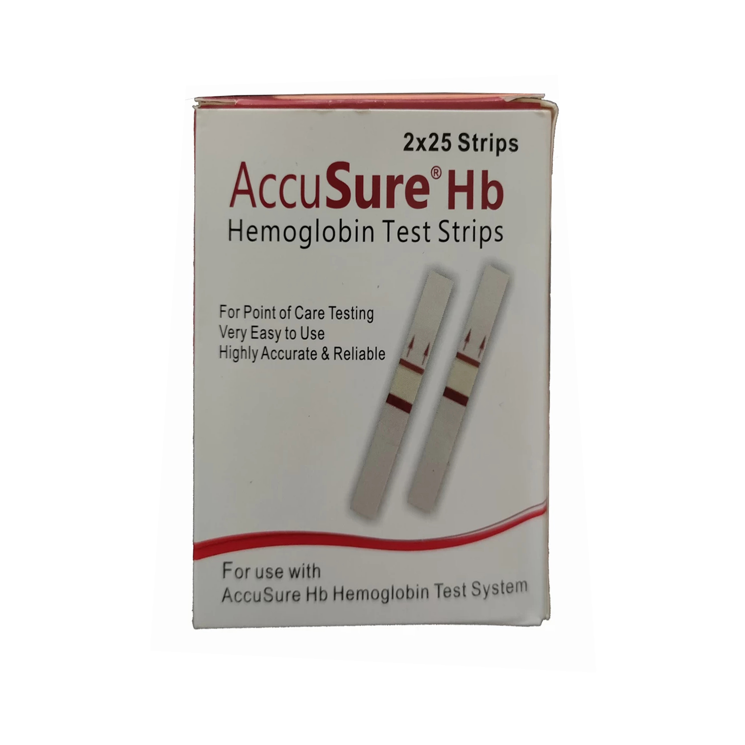 AccuSure HB Hemoglobin Test System with 2x25 Test Strips