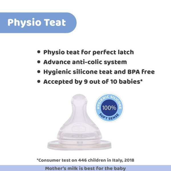 Chicco Well Being Feeding Bottle And Teat Fast Flow 330ml Pink