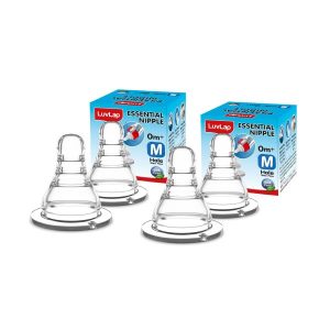 LuvLap Anti-Colic Essential Teat/Nipple For Slim Neck Bottle Medium Flow
