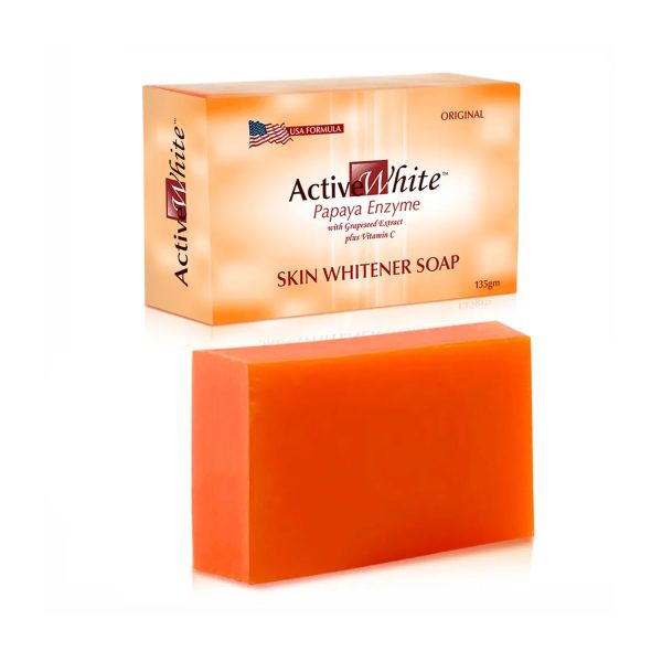 Active White Papaya Enzyme Skin Whitening Soap 135g Active White Papaya Enzyme Skin Whitening Soap 135g