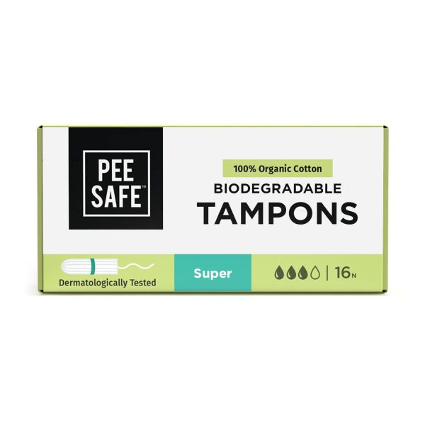 PeeSafe Biodegradable Tampons (16 Tampons) PeeSafe Biodegradable Tampons (16 Tampons) - Super