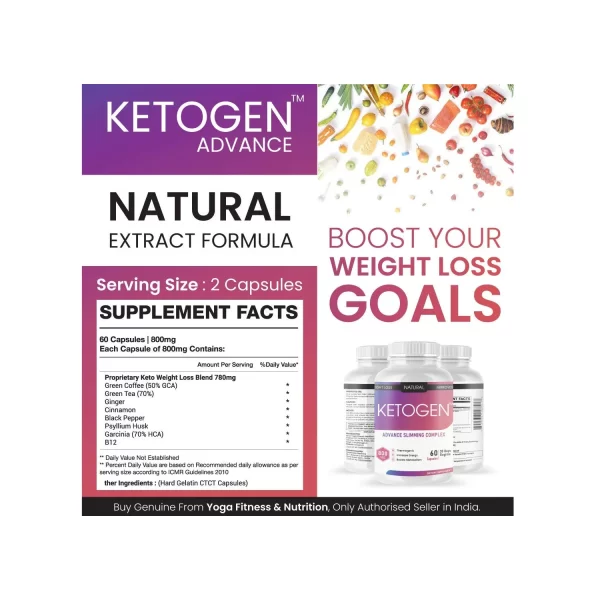 Goodveda Ketogen Advance Slimming Complex 800mg (60 Capsules)