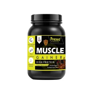 GMN Pro360 Muscle Gainer Protein Powder Chocolate Flavour (1kg)