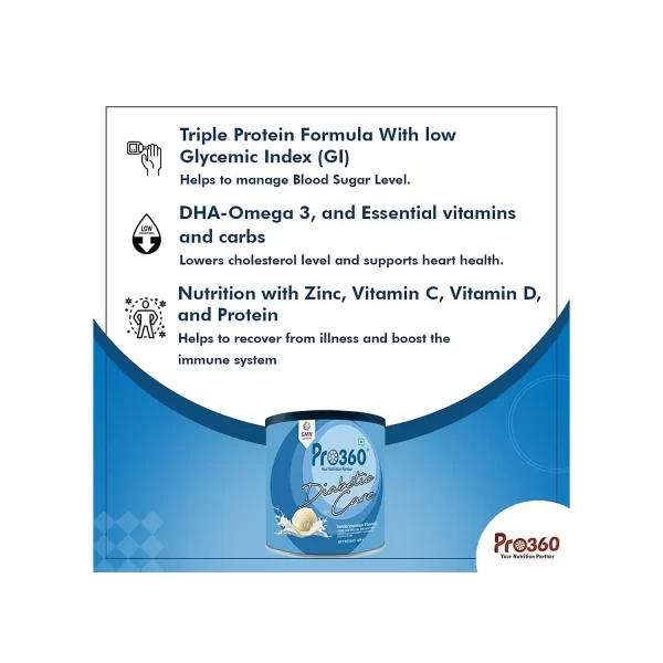 Pro360 Diabetic Nutrition Powder Vanilla Ice Cream Flavour